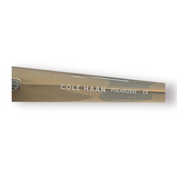 Cole Haan‎ Polarized Oversized Sunglasses HC9008 Beige/Clear Frame 54-17-135mm - Picture 6 of 7